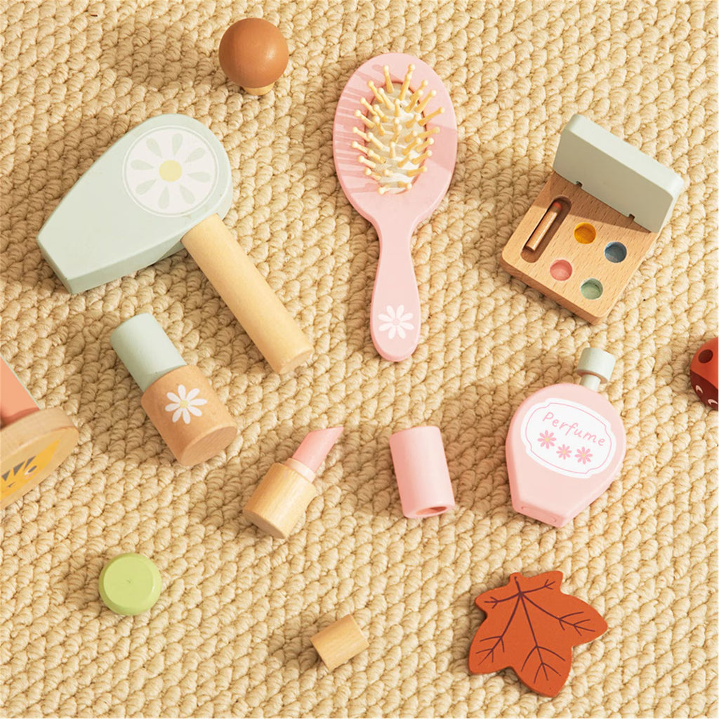 Tooky Toy Wooden Vanity Table with Stool
