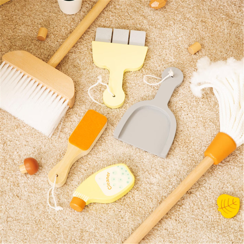 Tooky Toy Wooden Cleaning Trolley