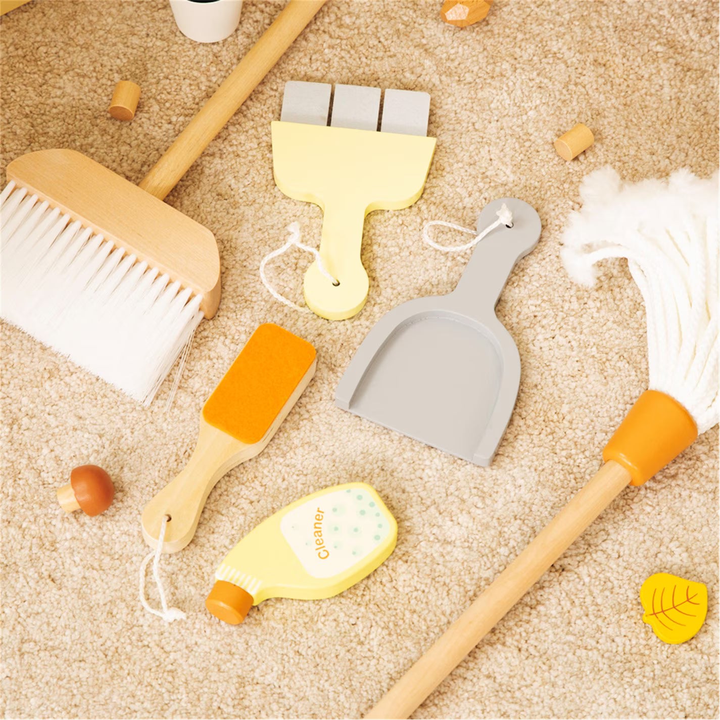 Tooky Toy Wooden Cleaning Trolley