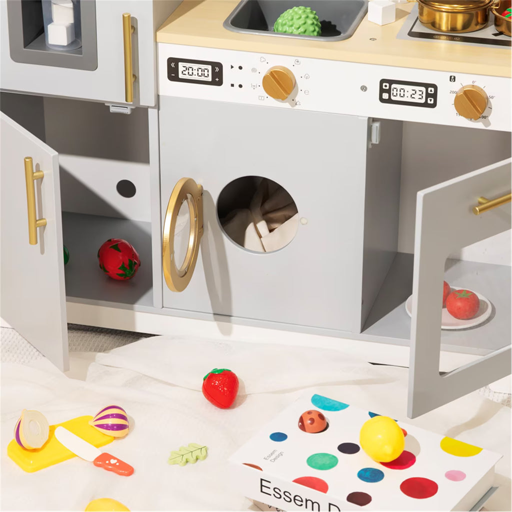 Tooky Toy Wooden Deluxe Play Kitchen