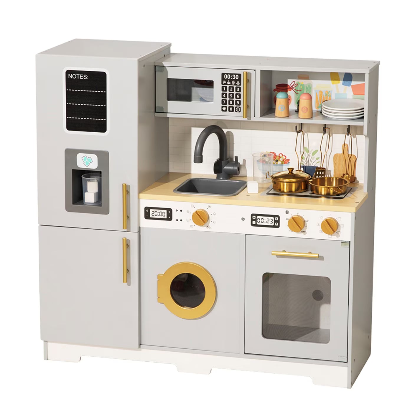 Tooky Toy Wooden Deluxe Play Kitchen