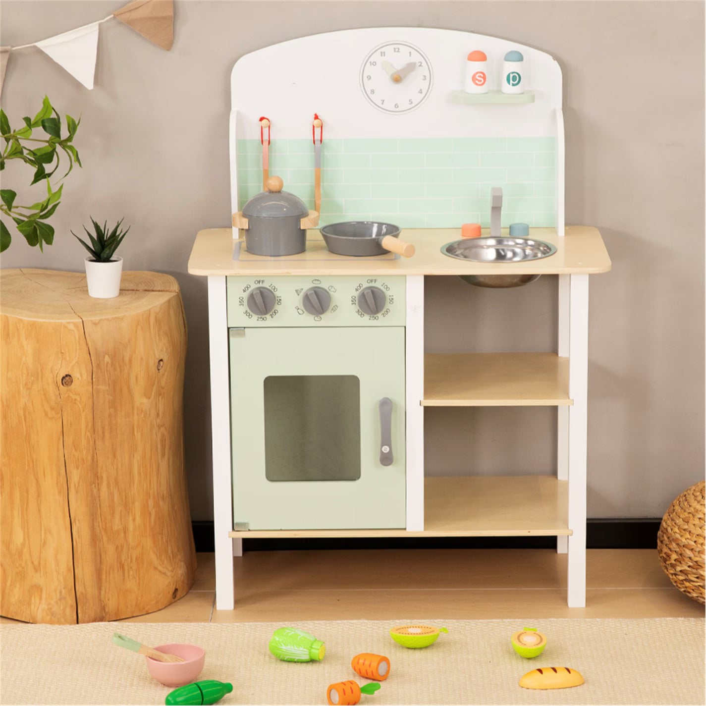 Tooky Toy Wooden Play Kitchen