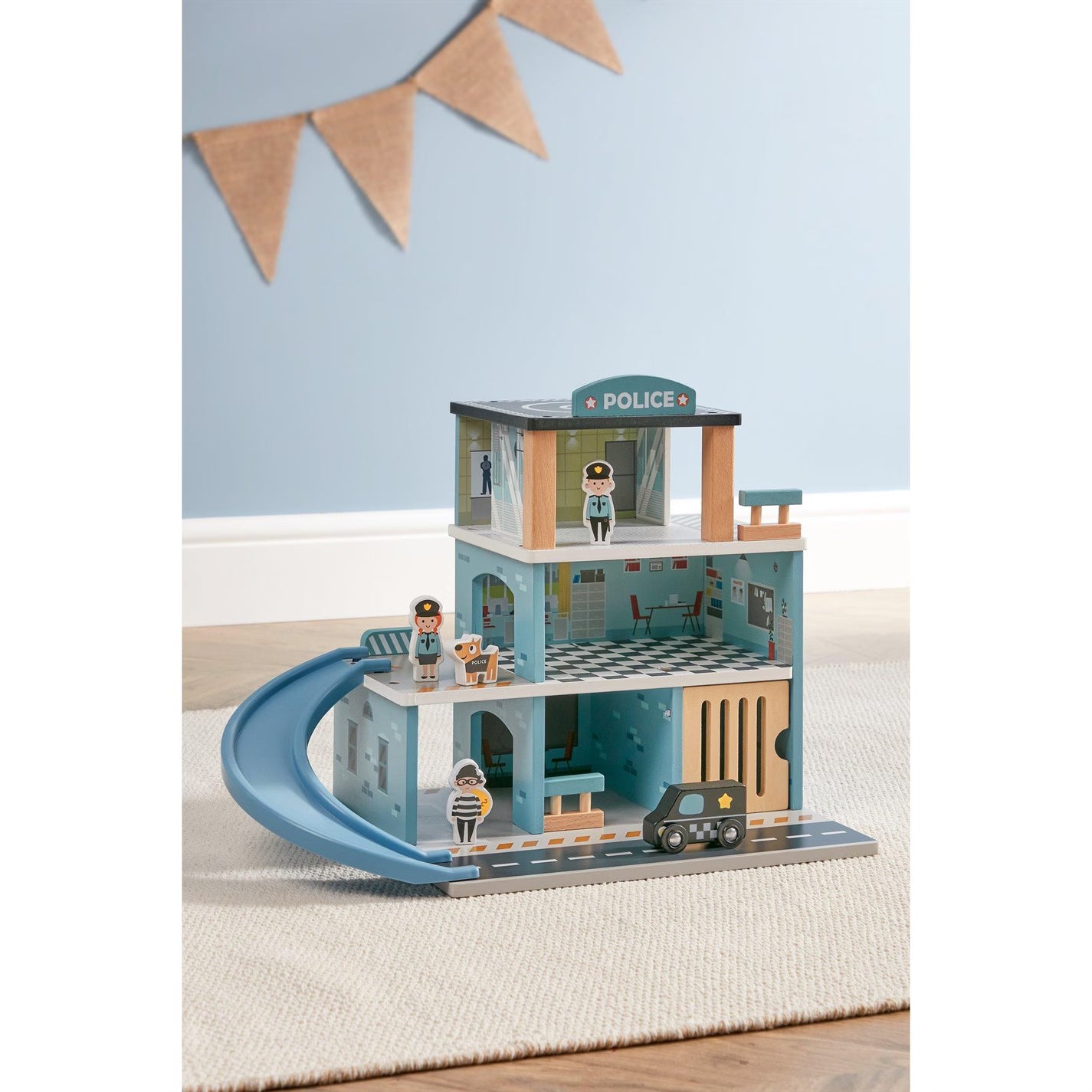 Tooky Toy  Wooden Police Station Playset