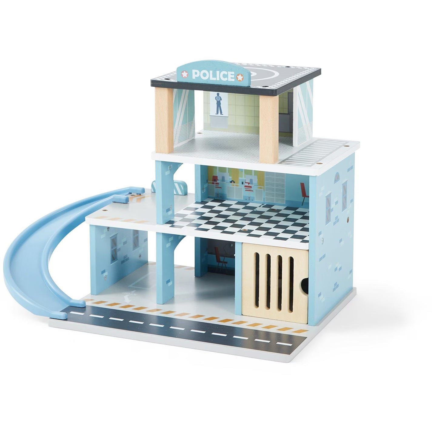 Tooky Toy  Wooden Police Station Playset