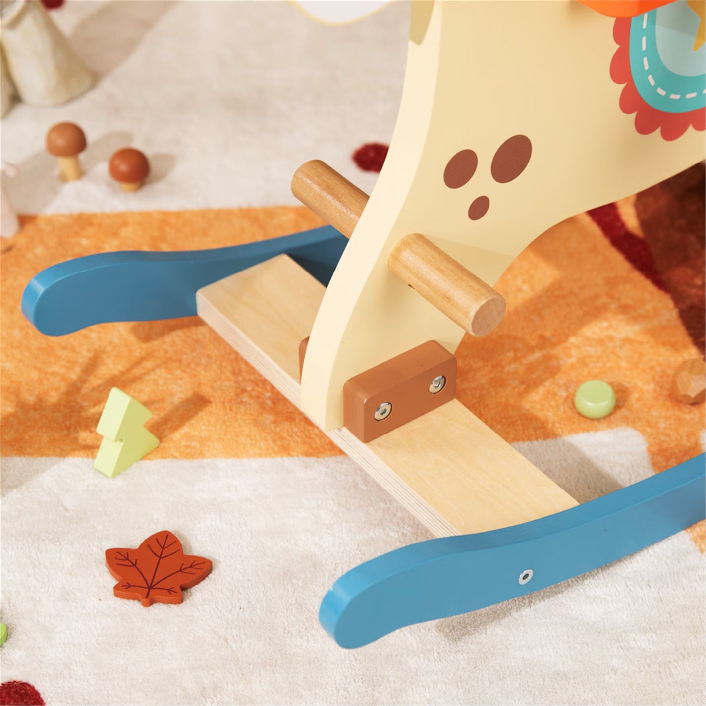 Tooky Toy Wooden Rocking Horse - Blue
