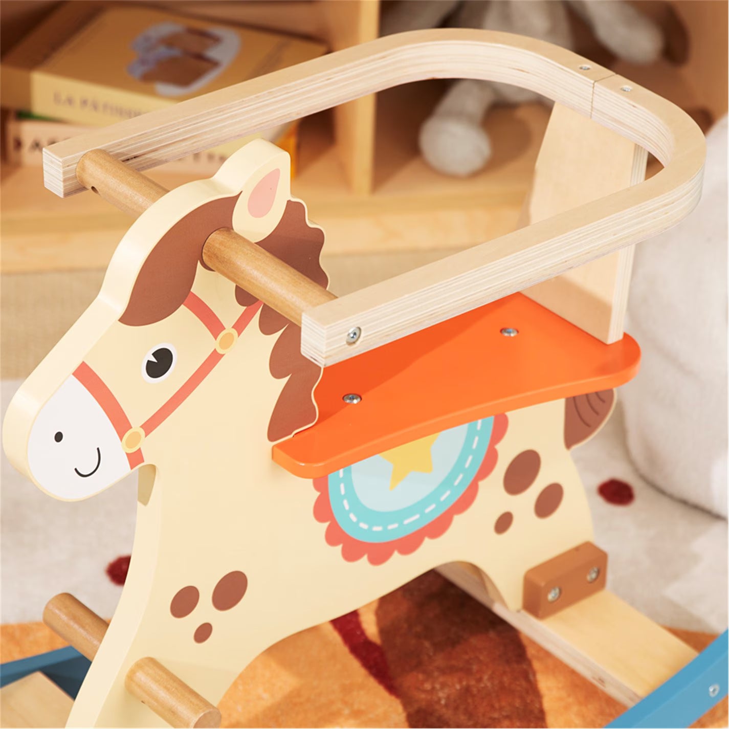 Tooky Toy Wooden Rocking Horse - Blue