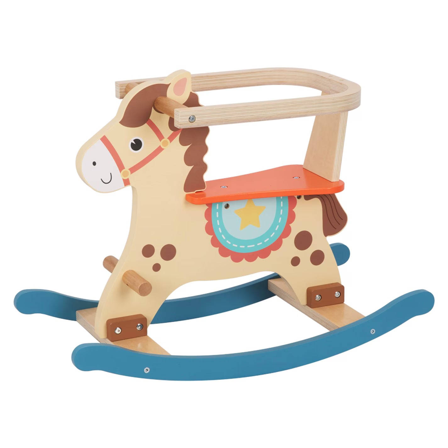 Tooky Toy Wooden Rocking Horse - Blue