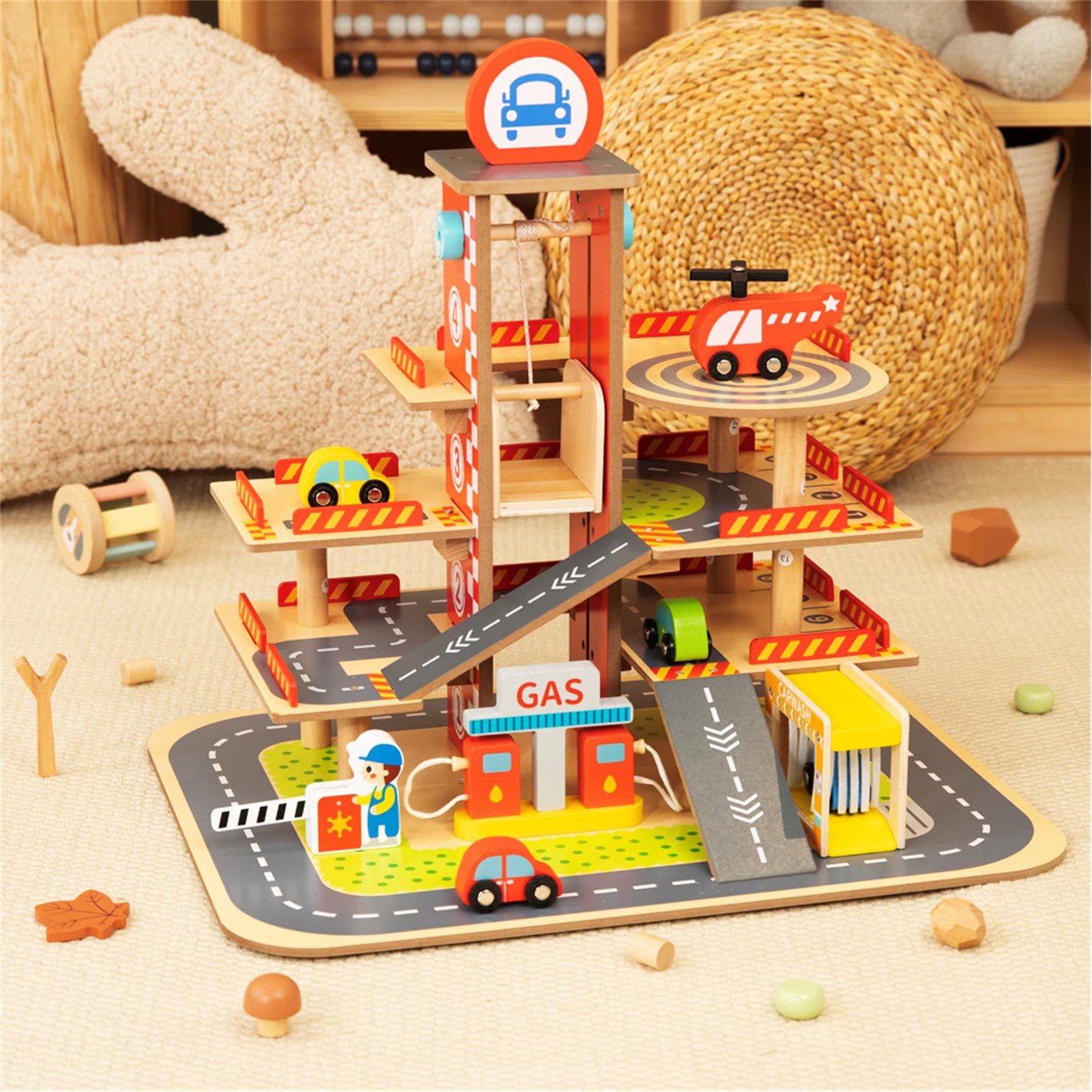 Tooky Toy Wooden Garage