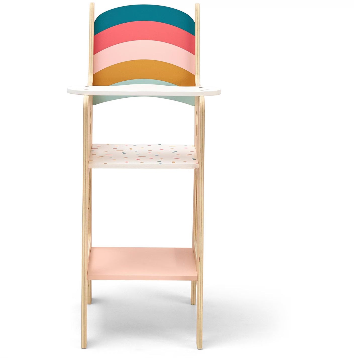 Tooky Toy Wooden White Doll High Chair